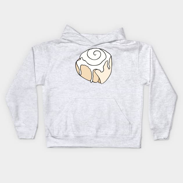 Cinnamon Roll Illustration Kids Hoodie by murialbezanson